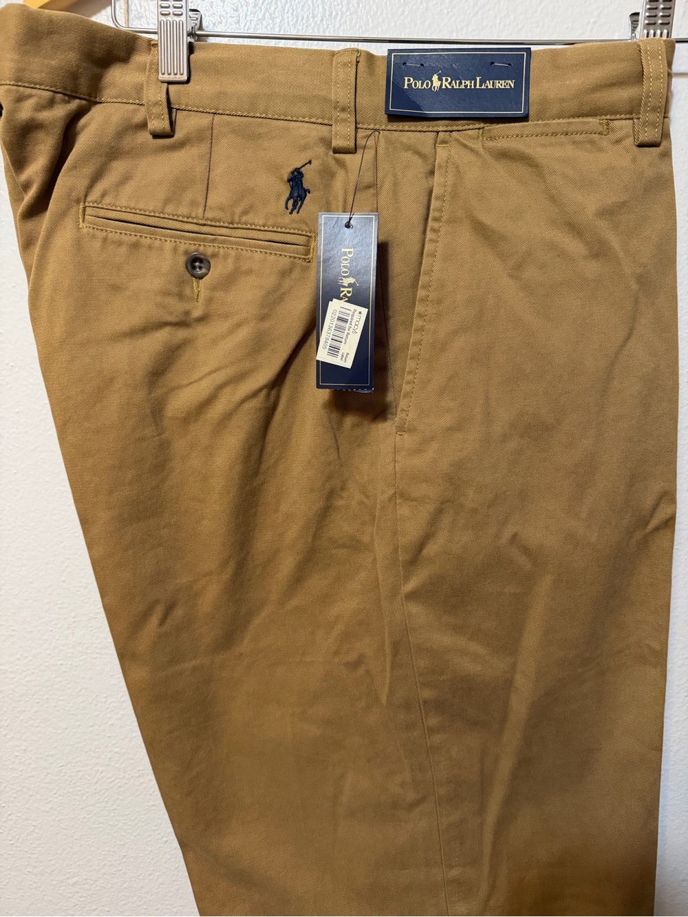 NEW Polo Ralph Lauren Men's KHAKI Cotton Twill flat Chino Pants 36X30 dead stock